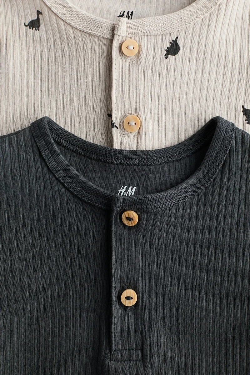 اتش اند ام رومبر قطني قصير - عبوة من قطعتين