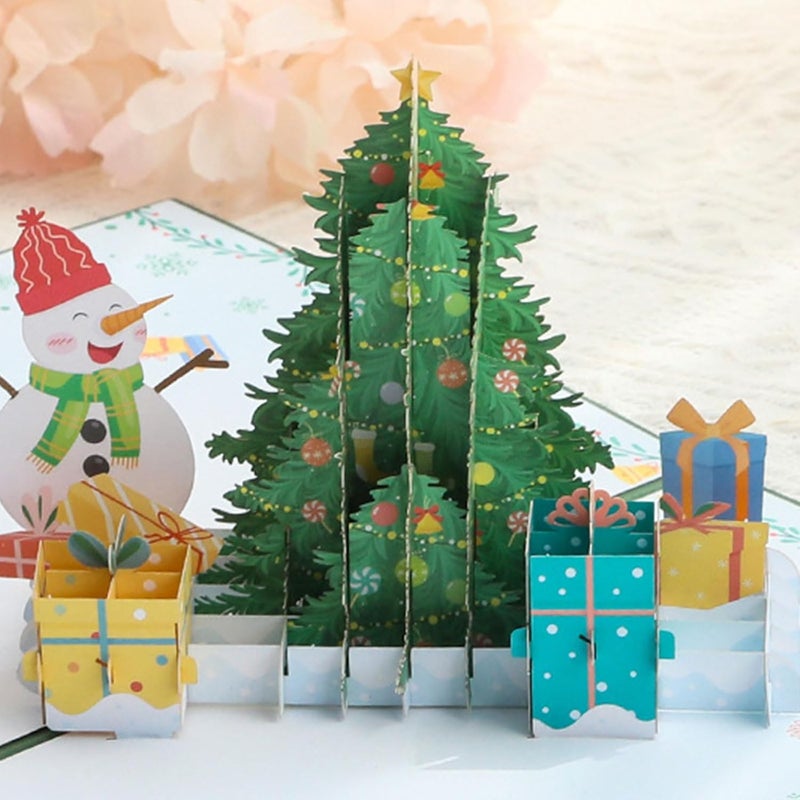 Christmas Blessing Card Set 3D Greeting Cards with Message & Envelope Festive Decorations Celebration Atmosphere - Image 4
