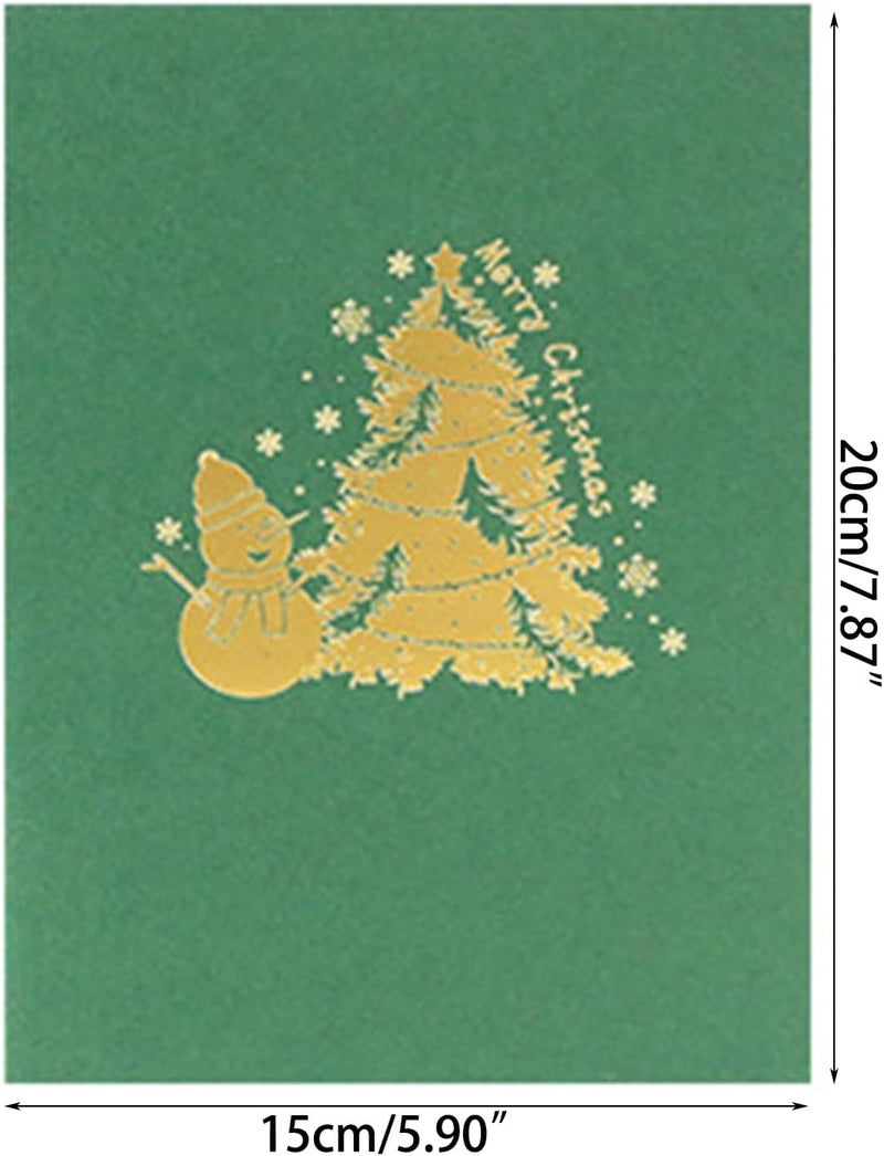 Christmas Blessing Card Set 3D Greeting Cards with Message & Envelope Festive Decorations Celebration Atmosphere - Image 3
