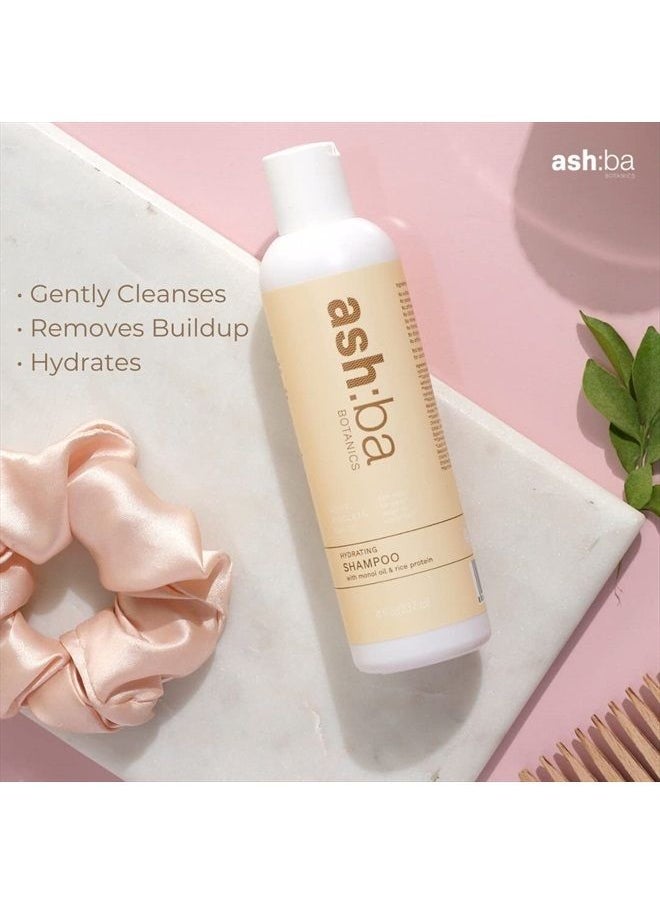 Ashba Botanics Vegan Hydrating Shampoo for Healthy Hair & Scalp (237ml) | Softly Cleanses, Protects Hair Cuticles, Removes Buildup with Monoi Oil & Rice Protein | Paraben, Sulfates, EDTA Free  - Image 2