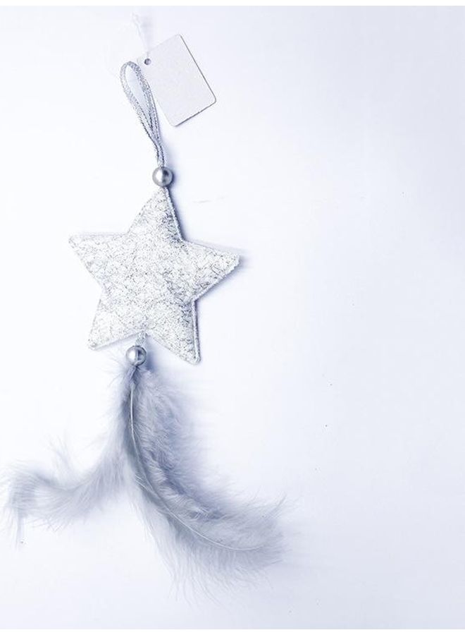 NIBEMINENT Pack Of 2 Decorative Ornament Silver/Blue