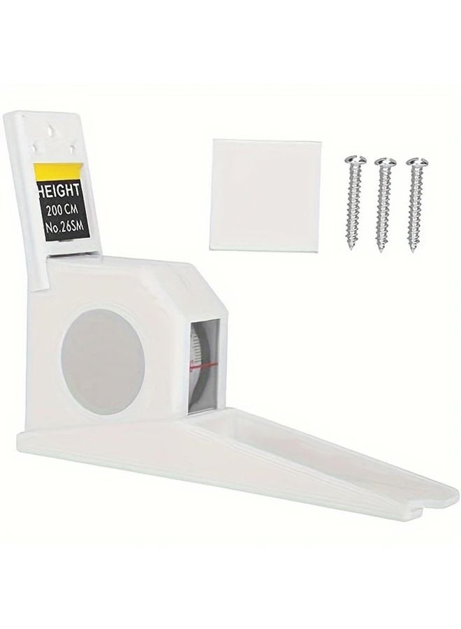 78.74 Inch Water Resistant Plastic Height Measuring Stick Wall Mounted Stadiometer Drill Free Installation - Image 5