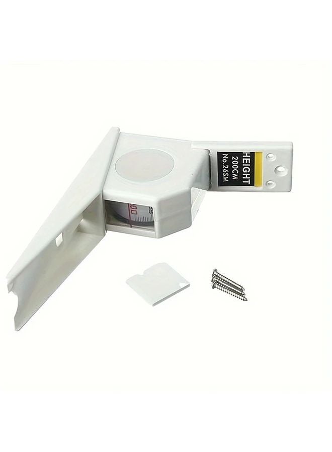 78.74 Inch Water Resistant Plastic Height Measuring Stick Wall Mounted Stadiometer Drill Free Installation - Image 4