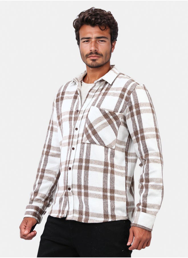 RAVIN Cotton Checkered Side Left Pocket Shirt  - Image 2