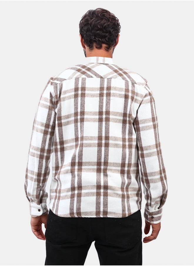 RAVIN Cotton Checkered Side Left Pocket Shirt  - Image 3