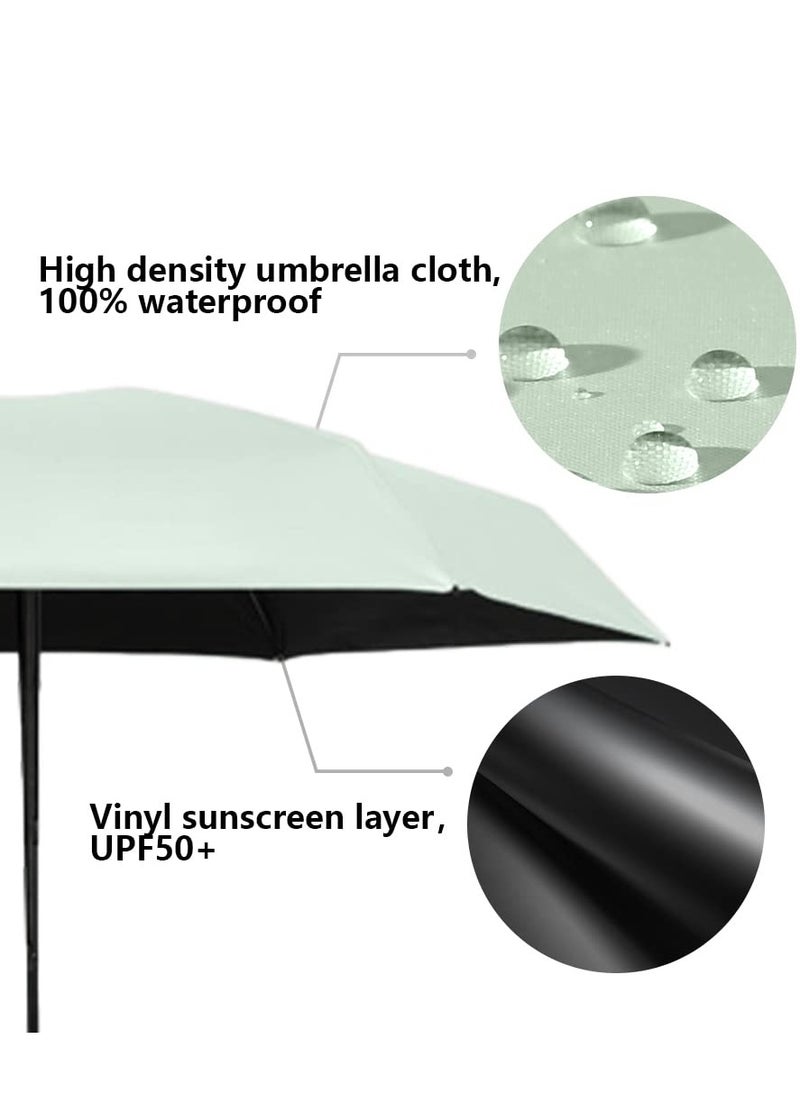 KASTWAVE - Folding Umbrellas Travel Sun Rain Umbrella for Walking With Case, Compact UV Umbrella for Sun and Rain, Lightweight Portable, Windproof Parasol Umbrella UV Protection for Women and Men - Image 1