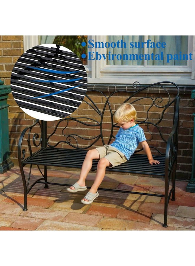 HLC Garden Bench 208BKwith Black - Image 2