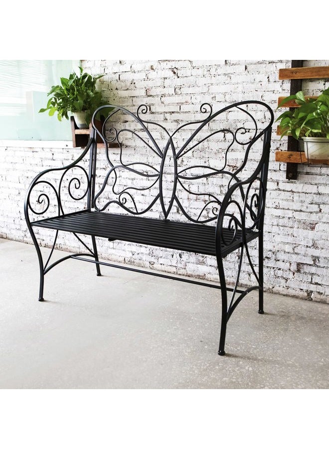 HLC Garden Bench 208BKwith Black - Image 1