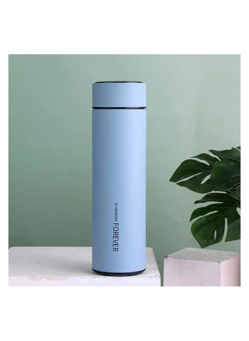Generic Smart Measuring Stainless Steel Vacuum Mug – Double-Wall Insulated Travel Cup with Leak-Proof Lid, Cartoon Design, Reusable Water Bottle for Business & Daily Use  - Image 1