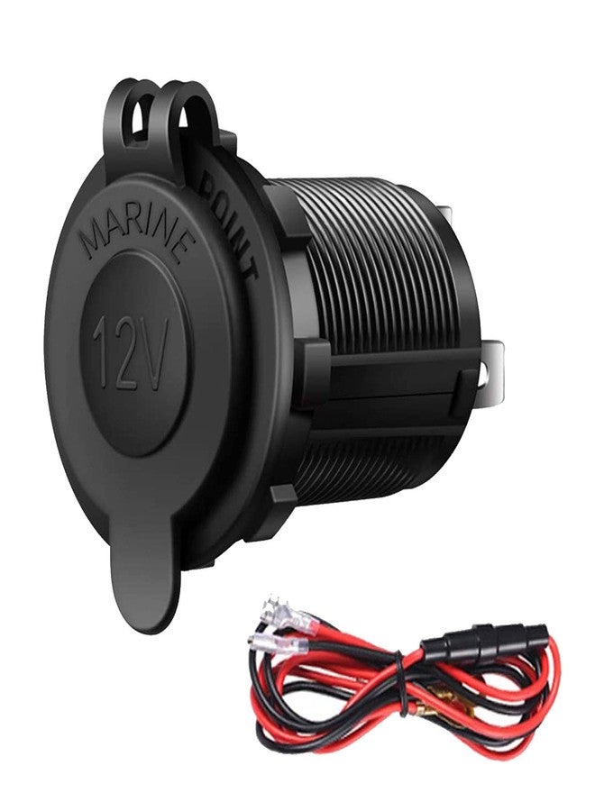 ZHSMS Cigarette Lighter Socket Car Marine Motorcycle ATV RV Lighter Socket Power Outlet Socket Receptacle 12V Waterproof Plug by - Image 1