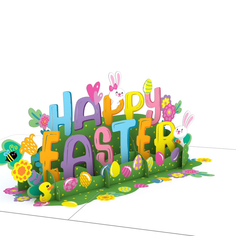 Lovepop Playpop 3D Pop-Up Easter Card for Kids - for Boys, Girls, Him, Her - Floral Greeting Card - 5" x 7" - Envelope Included - Image 1