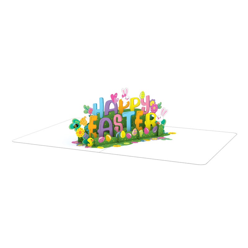 Lovepop Playpop 3D Pop-Up Easter Card for Kids - for Boys, Girls, Him, Her - Floral Greeting Card - 5" x 7" - Envelope Included - Image 3