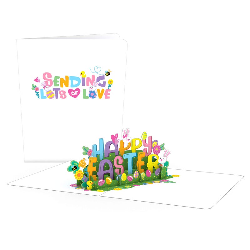 Lovepop Playpop 3D Pop-Up Easter Card for Kids - for Boys, Girls, Him, Her - Floral Greeting Card - 5" x 7" - Envelope Included - Image 4