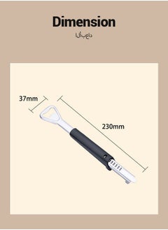 spa luxetique Lid Opener for Screw Jars, Stainless Steel Jar Opener, Multifunctional Labour-Saving Can Opener and Lid Opener, Jar Opener, Screw Lid Opener for Seniors, Weak Hands (1, Black)  - Image 2