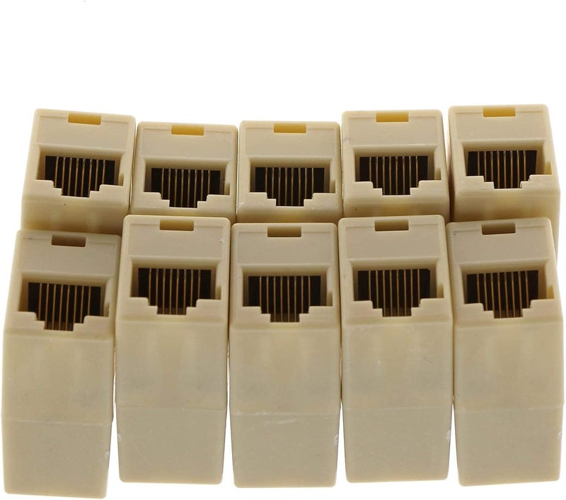 10X RJ45 Coupler Network Cable Joiner Ethernet LAN Straight Wired Adaptor - Image 1