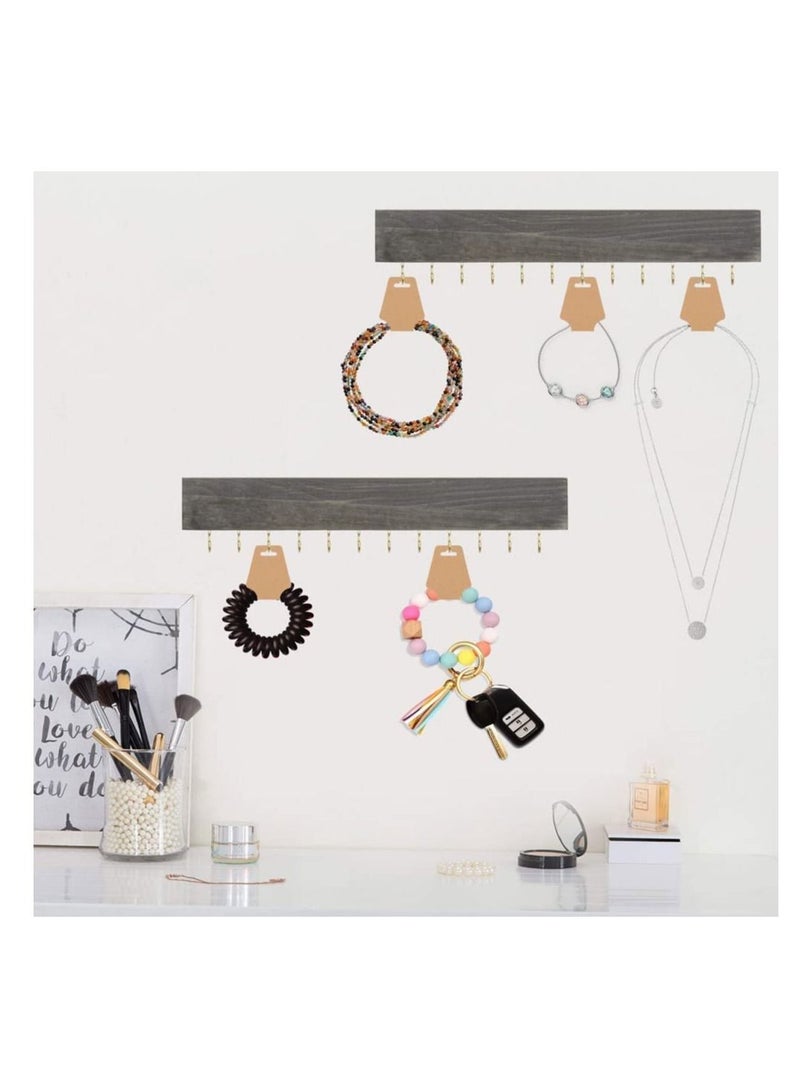 Y&D Necklace Display Cards, Jewelry Bracelet Card Holder Blank Kraft Paper, Price Tags Hang for Packaging Necklaces, Bracelets, Keychains, Hair Ties 200Pcs Brown  - Image 5