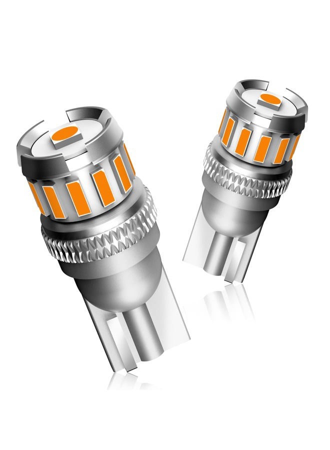 AUTOONE 194 LED Bulb Amber Yellow, Side Marker Lights 300% Brighter T10 168 2825 W5W LED Bulbs for License Plate Light Dome Map Door Courtesy Interior Car Lights, Pack of 2 - Image 1