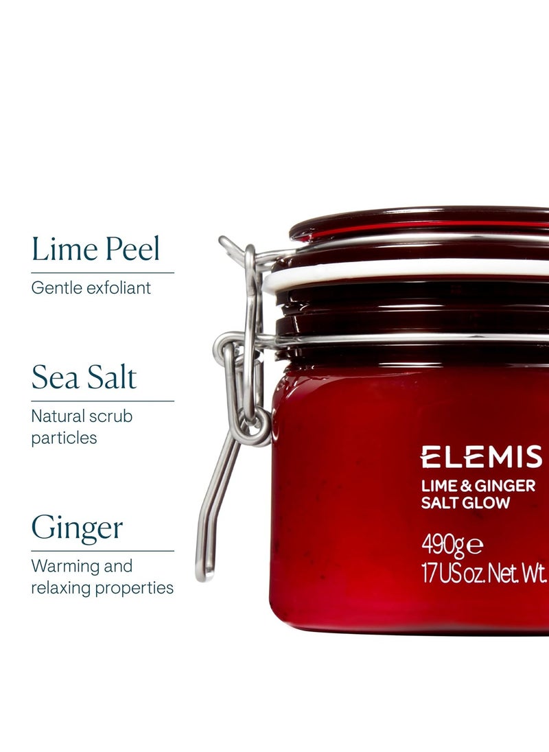 Elemis - ELEMIS Lime and Ginger Salt Glow | Invigorating Mineral-Rich Salt Scrub Helps to Lock in Moisture and Exfoliates, Smoothes and Softens the Skin | 17 Ounce (Pack of 1) - Image 1