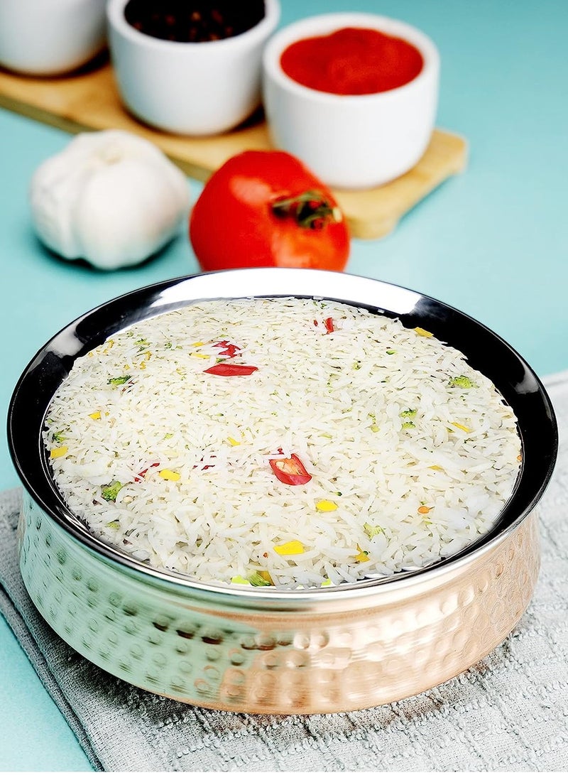 Royal Copper Handi Pot Silver/Copper 600 ML / 16 CM - Image 4