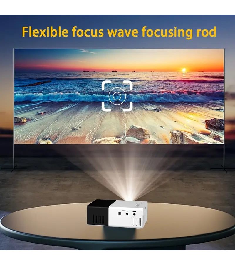 Portable Mini LED Projector Wall Projection Movie 240P Resolution 29 ANSI Brightness Supports 1080P HD USB Powered Remote Control Included Suitable For Movies Presentations Home Theaters - Image 4