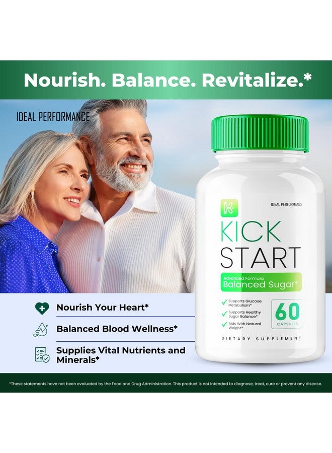 IDEAL PERFORMANCE Kick Start Capsules, Kick Start Balanced Sugar Supplement Pills, KickStart Glyco Optimizer, Premium Formula for Healthy Circulation & Stable Levels, KickStart All Natural Health Reviews (2 Pack)  - Image 5