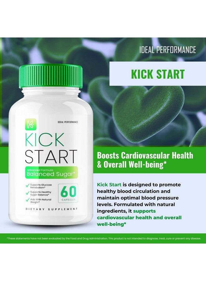 IDEAL PERFORMANCE Kick Start Capsules, Kick Start Balanced Sugar Supplement Pills, KickStart Glyco Optimizer, Premium Formula for Healthy Circulation & Stable Levels, KickStart All Natural Health Reviews (2 Pack)  - Image 4