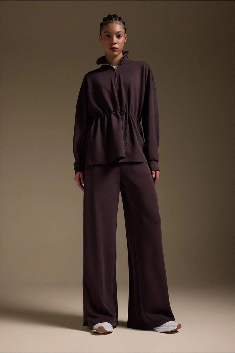 ديفاكتو Wide Leg Long Modal Sports Sweatpants