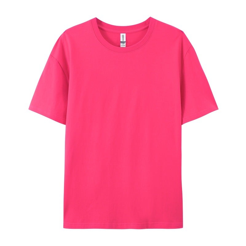 Caribbean 79000-180G Pure Cotton Round Neck Short-Sleeved T-Shirt Trendy Loose And Printable - Image 1