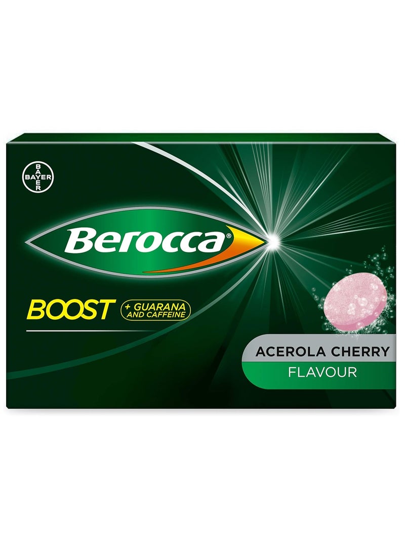 Berocca Boost Effervescent Tablets with Guarana, Caffeine and Vitamin B12,C and Magnesium - Pack of 20 Tablets
