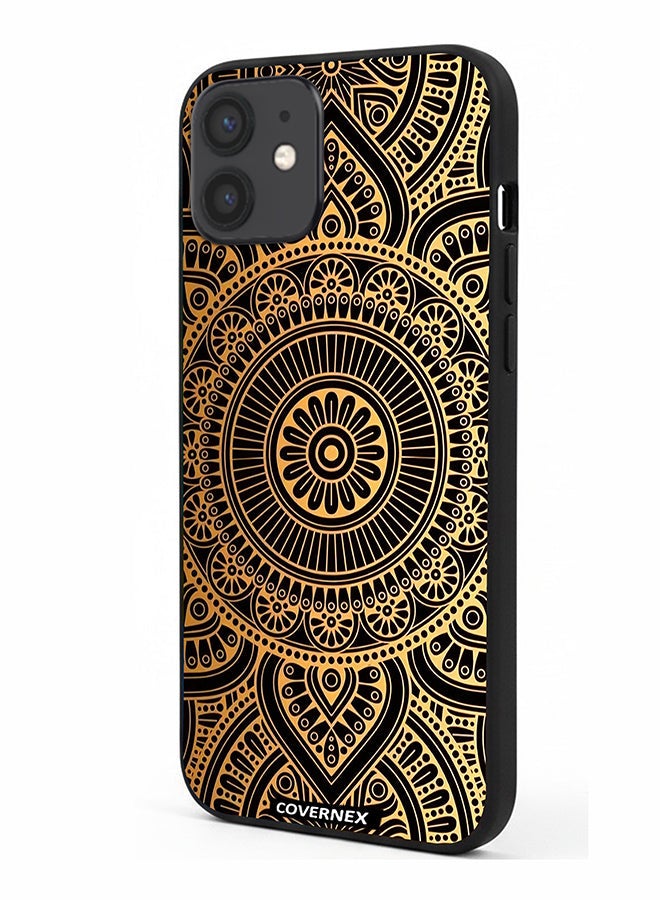 Covernex Apple iPhone 12 Protective Case Cover Printed Featuring Mamdala Geometric Pattern - Image 1