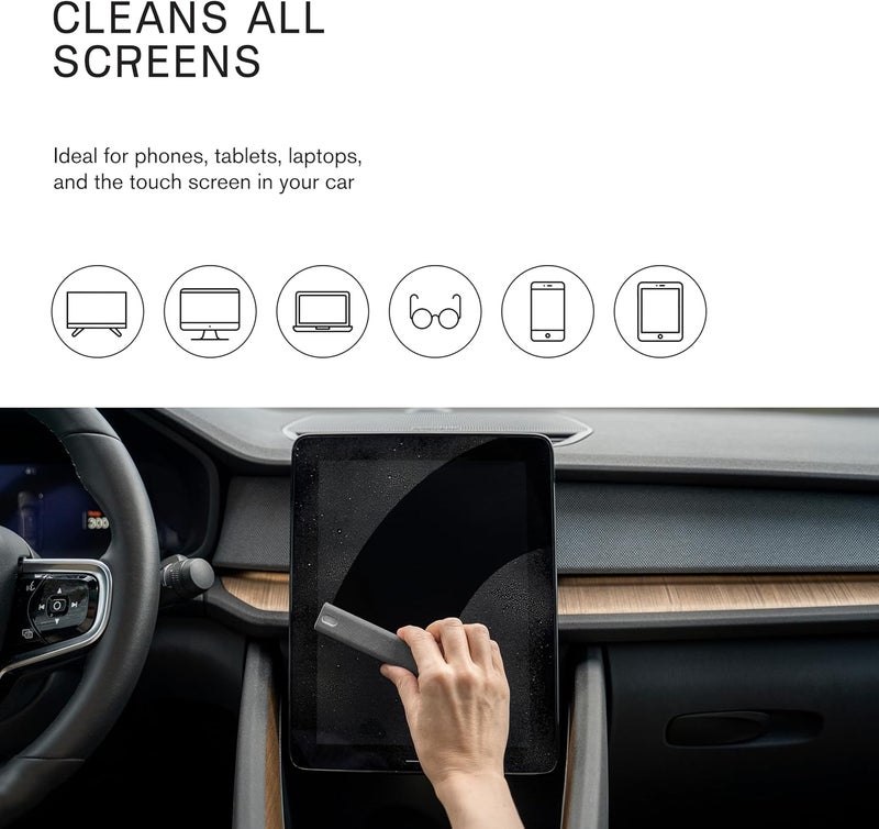 am Screen Cleaner with Microfiber Cloth – All-in-One Screen Cleaner Spray for LED TV, OLED Monitor, Car Screen, MacBook, Computer Screen, iPad (Black, Grey, Light Grey, Green, Blue, 5 Pack) - Image 3