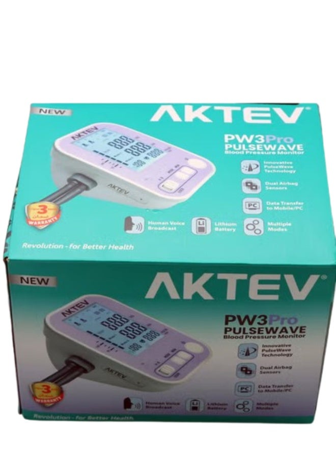 AKTEV PW3 Pro PulseWave BP Monitor
