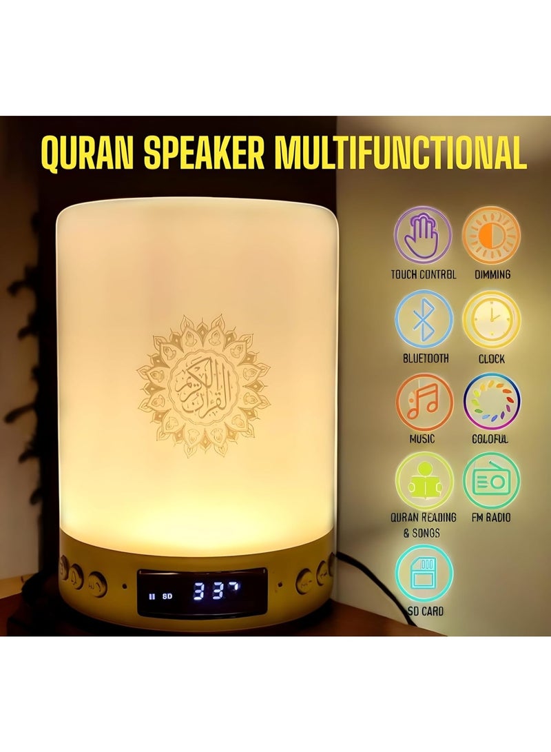 Urban Trendo quran speaker with 25 Translations | 29 Reciters |16GB | Bluetooth | Remote & App Control | LED Display | Hanging | Multicolour Light | 6K Azan Cities | Quran reciter speaker | - Image 3
