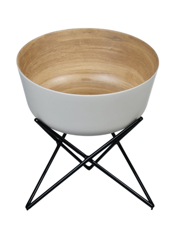 فيلي وعاء سلطة ميلامين دائري مع حامل متعدد الألوان 25 × 18 سم - Image 1