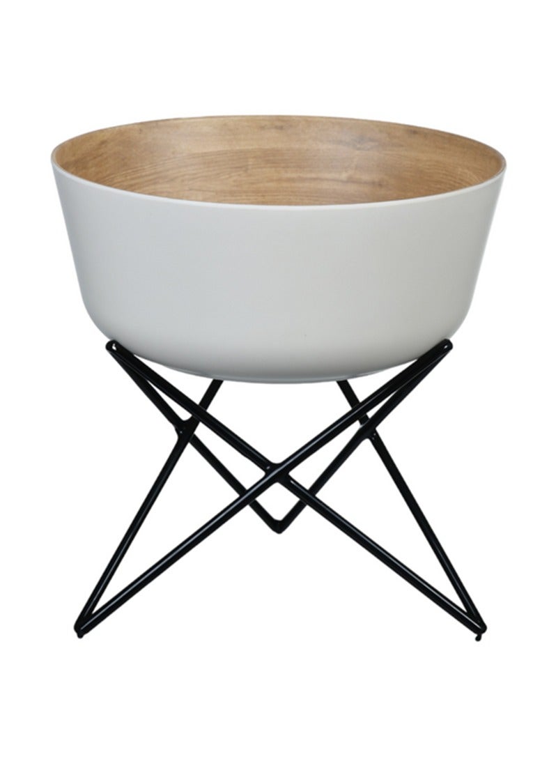 فيلي وعاء سلطة ميلامين دائري مع حامل متعدد الألوان 25 × 18 سم - Image 2