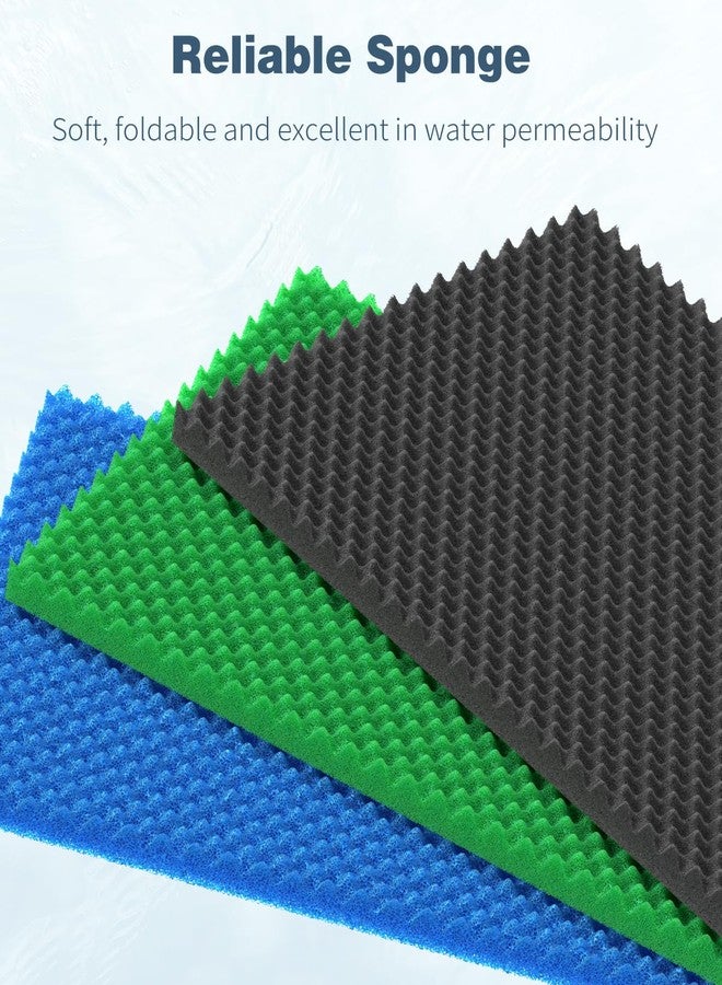 باوفلي مجموعة Pawfly من 3 وسادات ترشيح لأحواض السمك (طول 25.5 بوصة × عرض 18.1 بوصة)، وسائط ترشيح لأحواض السمك، خيوط إسفنجية ناعمة ومتوسطة وخشنة لترشيح المياه، خيوط ترشيح إسفنجية لأحواض التجميع والبرك والزراعة المائية - Image 3