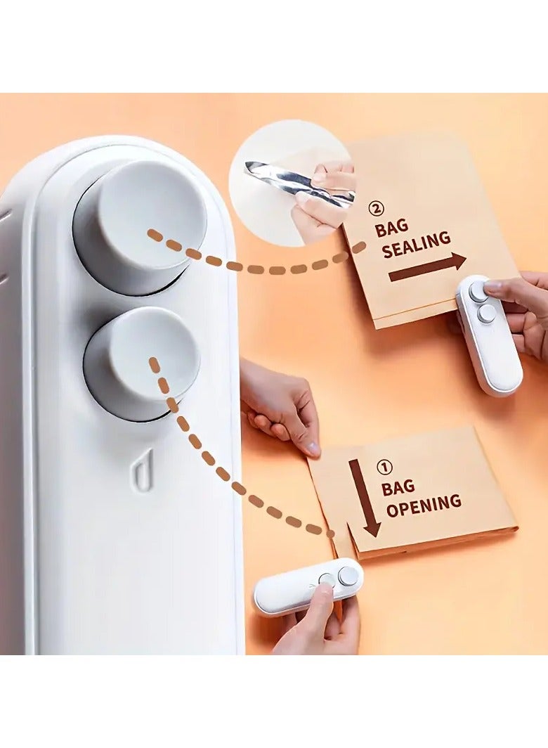 جلوسكي المحمولة اليدوية حقيبة الختم - USB القابلة لإعادة الشحن، أداة المطبخ المدمجة للوجبات الخفيفة الطازجة وتخزين الأغذية - Image 4