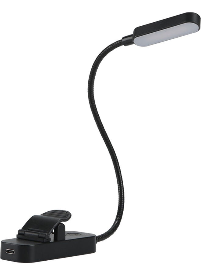 NIBEMINENT LED Flexible Clip On Eye-Caring Book Reading Lamp Light - Type 1 Black - Image 1