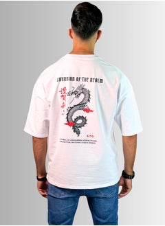 TAG OUT Dragon Print Oversized T Shirt  - Image 1