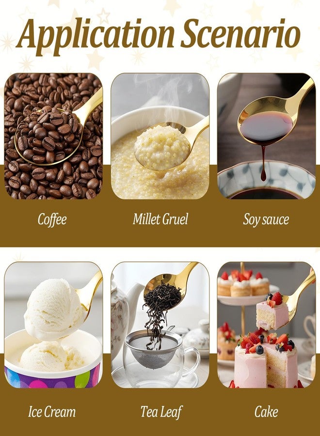 Thrymme 4 Pcs Small Gold Scoops for Candy, Gold Scoops for Jars Mini Scoop for Sugar, Jars, Ice Cream, Coffee & Buffet, 1.5 Teaspoon - Image 4