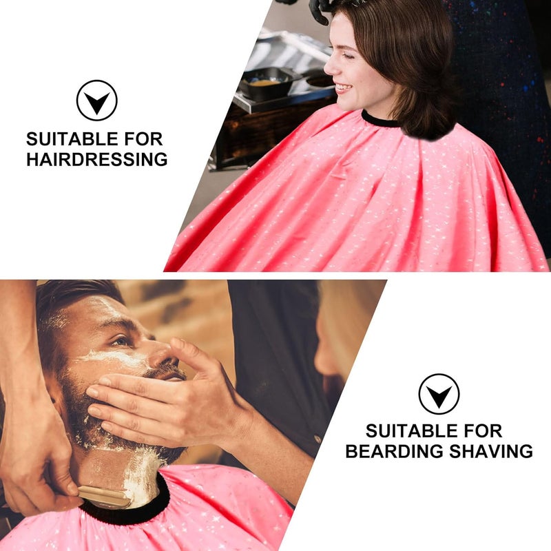 Waterproof Hairdressing Cape for Adults, Pink Salon Cape Hair Cutting Apron with Hair Resistant Fabric, Suitable for Haircutting and Dyeing Salon Use - Image 3