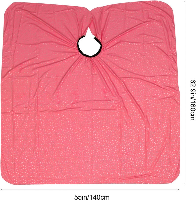 Waterproof Hairdressing Cape for Adults, Pink Salon Cape Hair Cutting Apron with Hair Resistant Fabric, Suitable for Haircutting and Dyeing Salon Use - Image 2