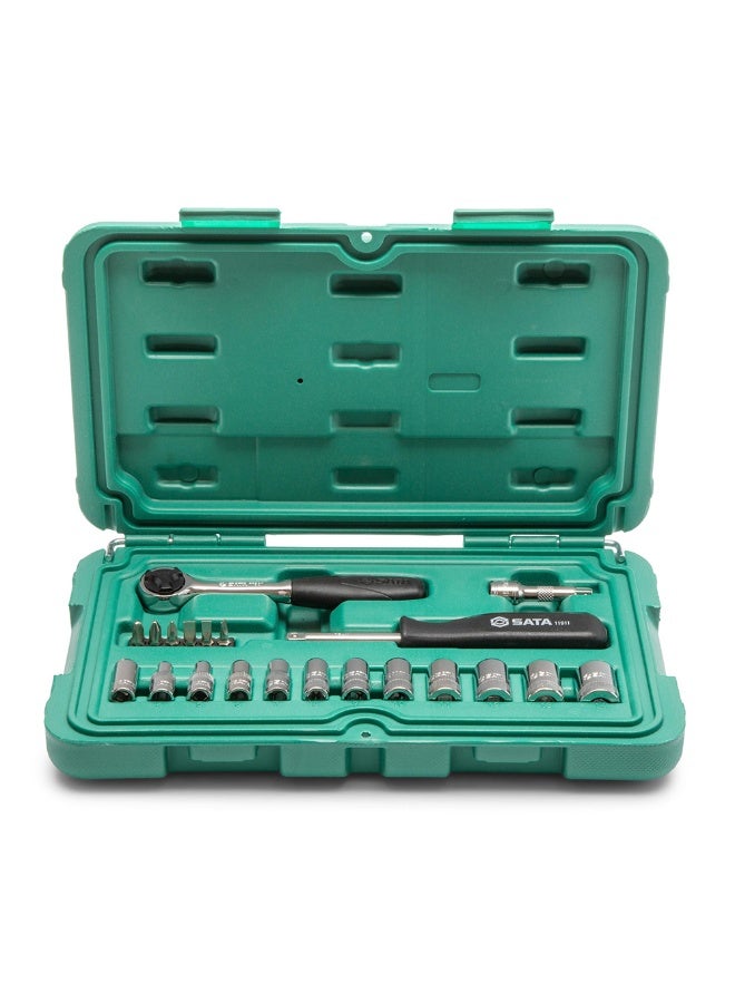 Sata 21 Piece 1/4"Drive 6 Point SAE Socket Set Tools Box-ST09521-02  - Image 2