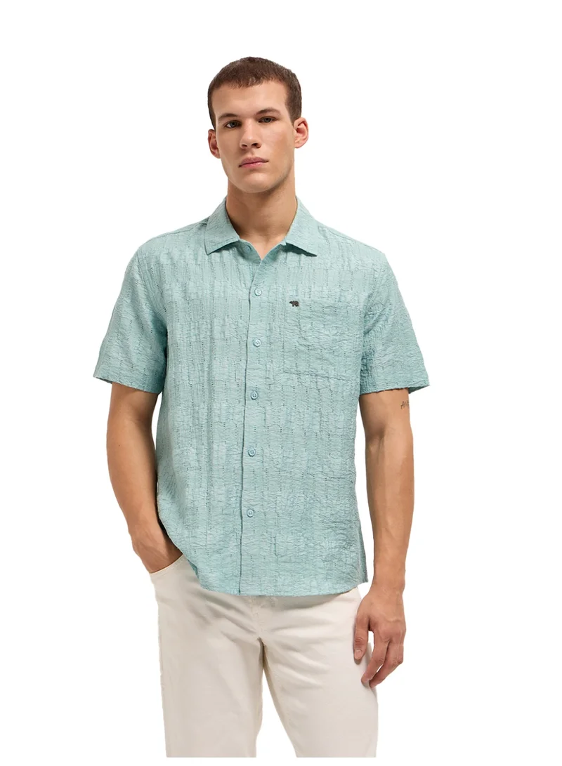 THE BEAR HOUSE Men’s Classic Short Sleeve Casual Shirt – Lightweight, Breathable, and Designed for a Smart Yet Easygoing Look All Day Long
