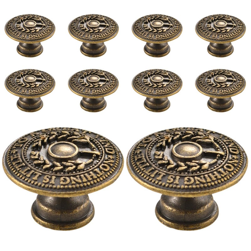 Vintage Sea Creature Cabinet Knobs 10pcs Antique Green Bronze Dresser Pulls For Wardrobe Drawer - Image 2