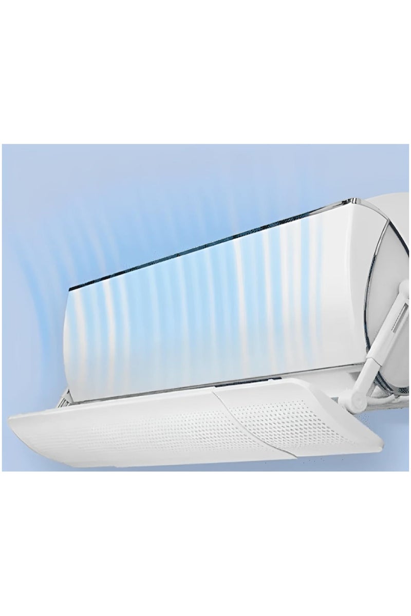 ال سي عاكس مكيف الهواء، حاجب الرياح لمكيف الهواء، عاكس تدفق مكيف الهواء المنفصل القابل للتعديل يمنع مكيف الهواء من النفخ مباشرة، مناسب للمنزل والمكتب، حاجب الرياح القابل للسحب من 58 إلى 95 سم - Image 3