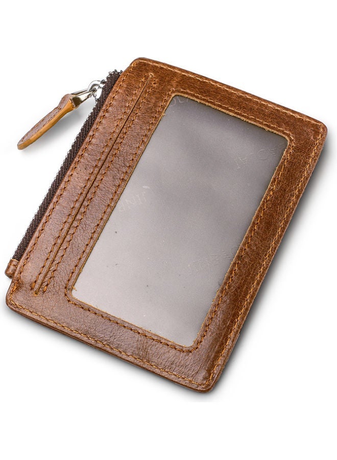 NIBEMINENT Leather Card Wallet Light Coffee  - Image 2