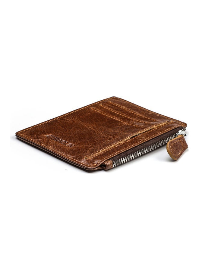 NIBEMINENT Leather Card Wallet Light Coffee  - Image 3