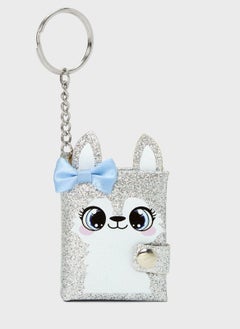 Claires Blue Husky Keychain 