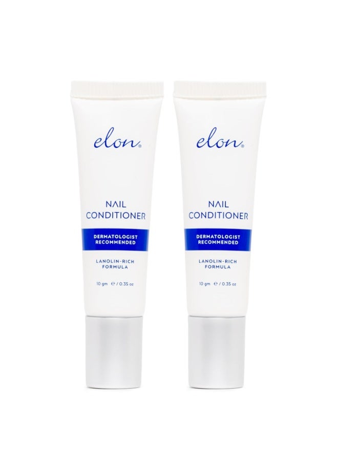 Elon Lanolin-Rich Nail Conditioner â€“ Strengthens Nails, Protects Cuticles, Dermatologist-Recommended for Brittle & Damaged Nails (10g tube, 2 Pack) - Image 1